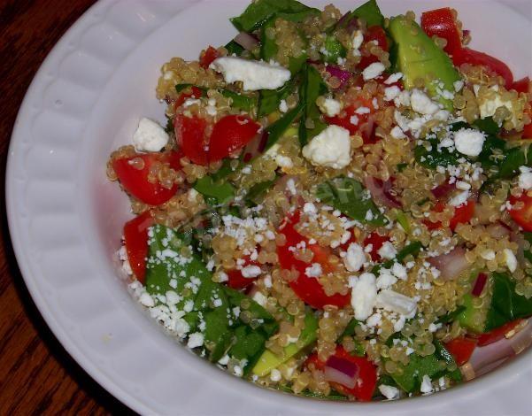 Olive salad tomatoes lemon avocado nuts