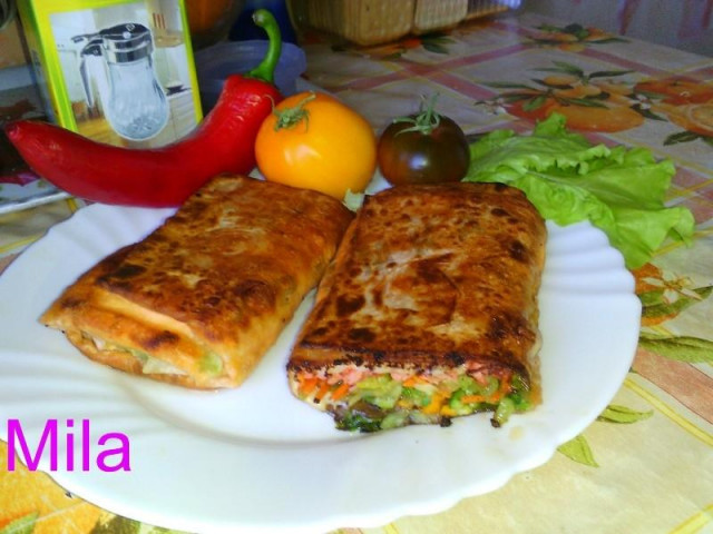 Homemade shawarma