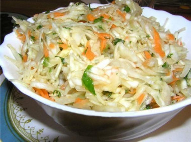 Cabbage vitamin salad carrots and peppers