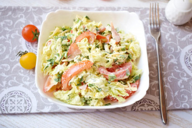 Peking cabbage tomato cheese salad