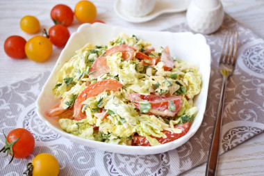 Peking cabbage tomato cheese salad