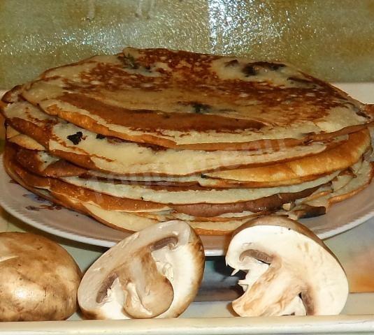 Pancakes teremok with baking