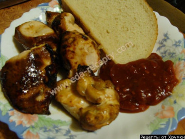 Delicious grilled chicken kebab is soft and juicy