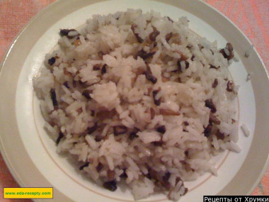 Lean rice with pickled mushrooms