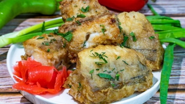 Fried pollock marinated in soy sauce