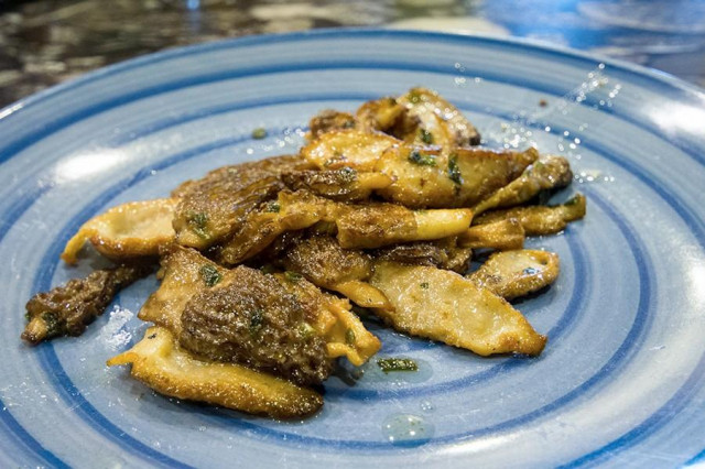 Fried morels