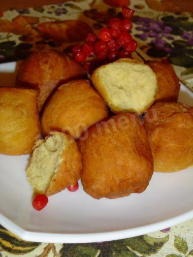 Fried cottage cheese and pumpkin doughnuts