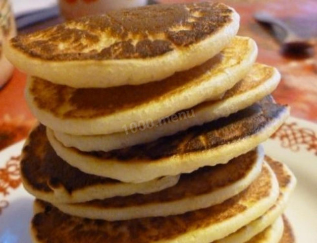 Pancakes with milk and baking powder are classic