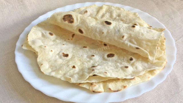 Dry Tortillas in a frying pan