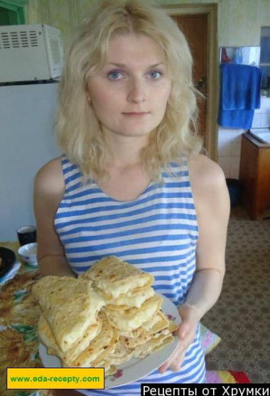 Tatar flatbreads with milk with potatoes and herbs