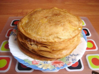 Creamed pancakes with milk