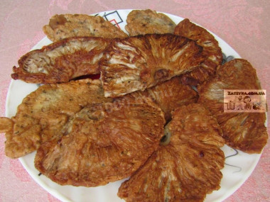 Mushroom Umbrellas in batter