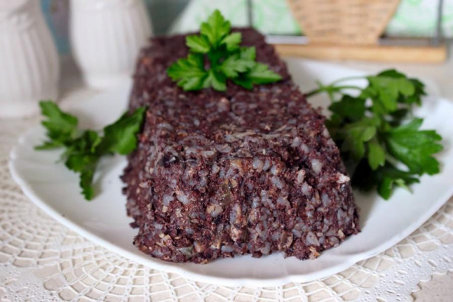 Pork blood with buckwheat