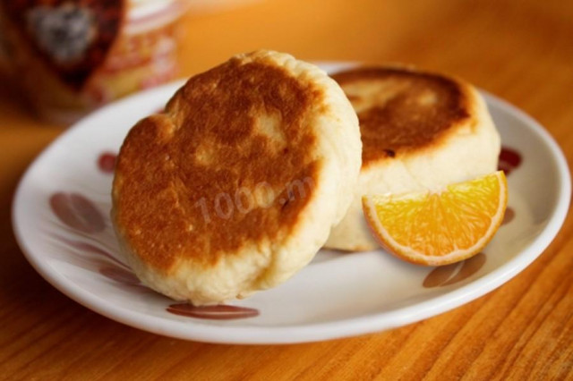 Simple sour cream cookies in a frying pan with egg yolks