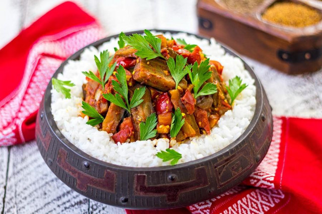 Eggplant curry with garam masala