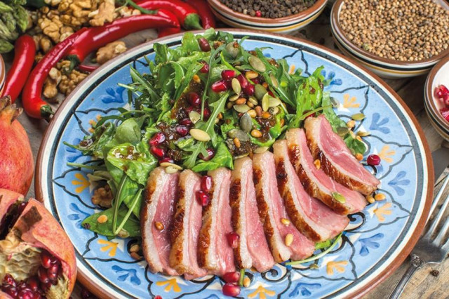 Duck breast salad