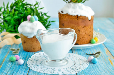 Icing sugar with gelatin for cake