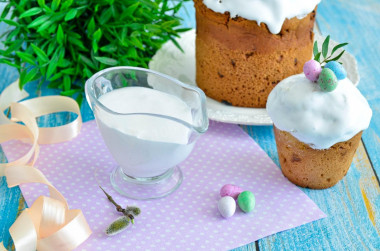 Icing sugar with gelatin for cake