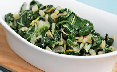 Chard saute with lemon zest