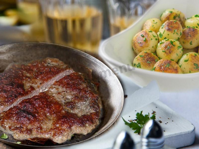 Balkan juicy lamb and pork cutlet