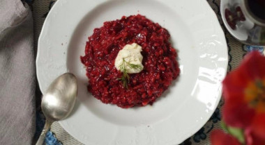 Beetroot risotto