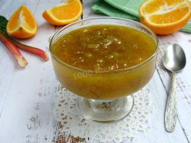 Rhubarb jam with orange for winter