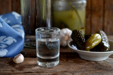 Moonshine made from sugar and yeast