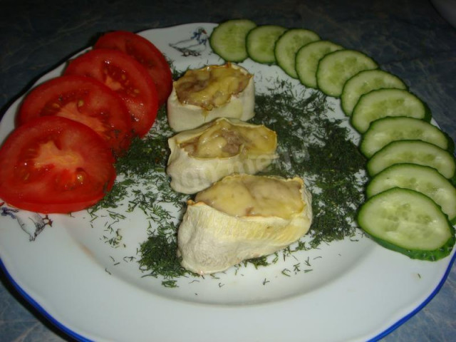 Zucchini baskets with minced meat