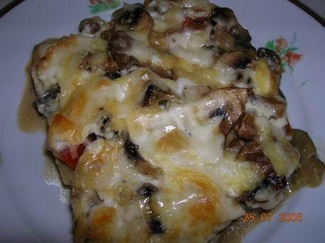 Mushrooms in cheese