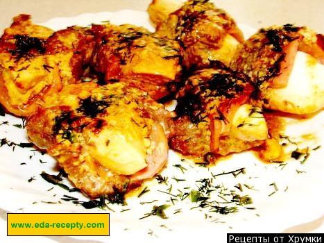 Cutlets with egg-ham filling