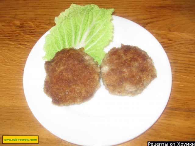 Chopped Siberian cutlets with herbs and oregano