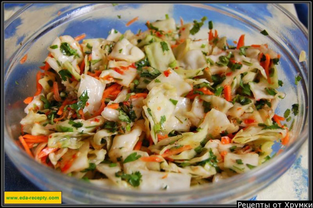 Cabbage salad in Korean