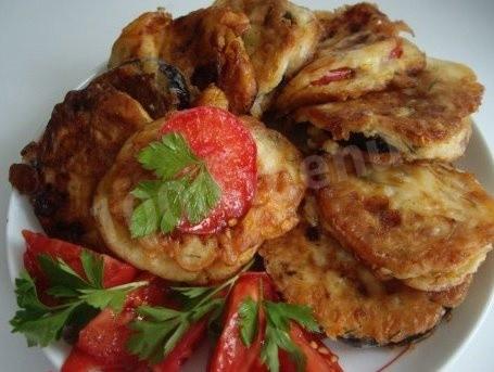 Zucchini and eggplant medallions in a crispy crust