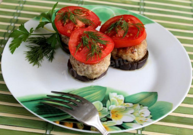 Pork cutlets with eggplant