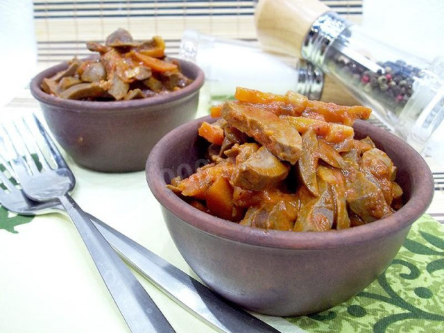 Stewed pork kidneys