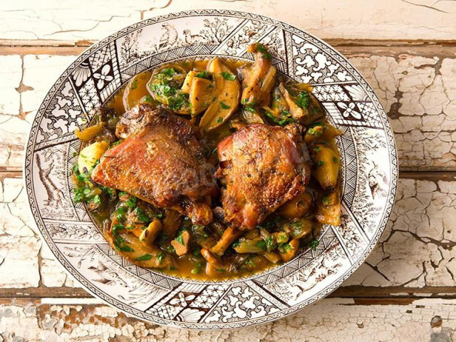 Stewed pheasant