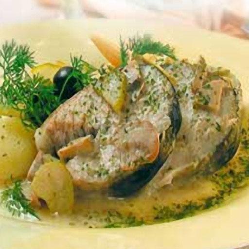 Herring stewed