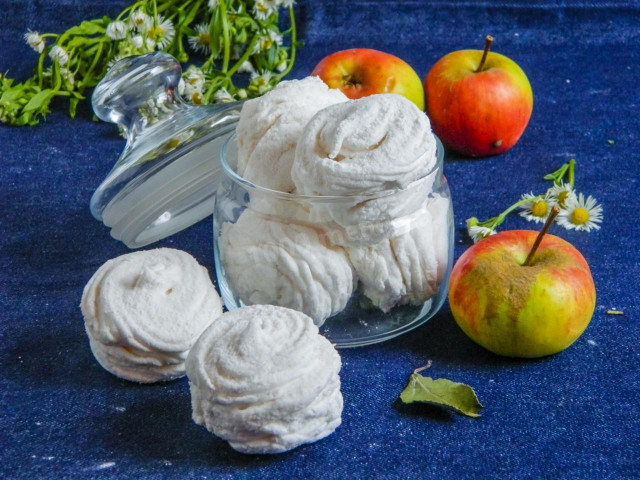 Apple Marshmallows with homemade agar agar