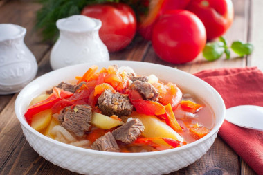 Hashlama of beef with potatoes