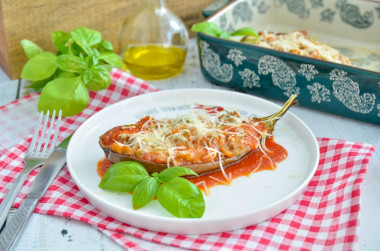 Eggplant parmigiano in Italian