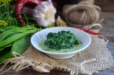 Spinach puree