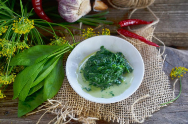 Spinach puree