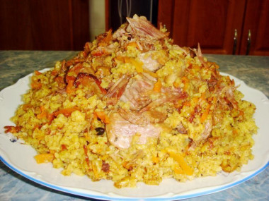 Uzbek pilaf with mutton