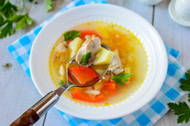 Potato and chicken soup