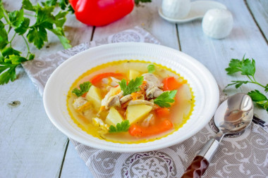 Potato and chicken soup