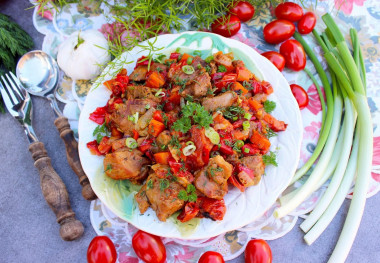 Turkey thigh fillet in a slow cooker