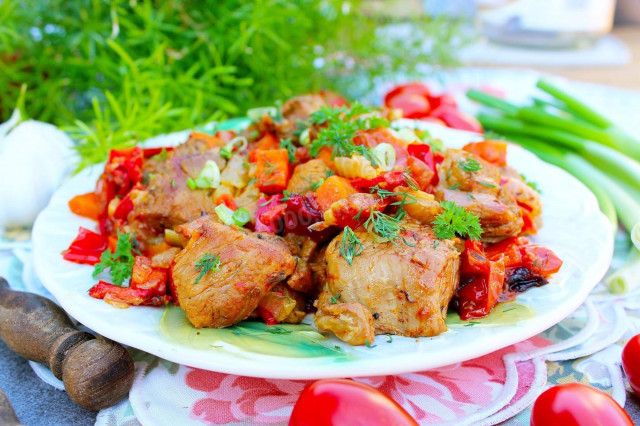 Turkey thigh fillet in a slow cooker