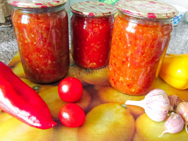 Bell pepper ketchup and tomato for winter