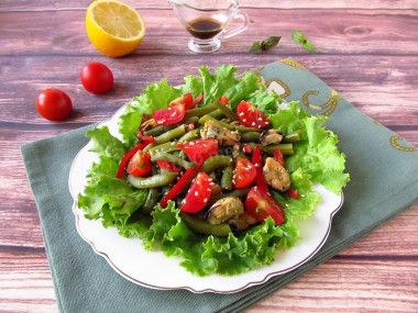 String bean salad with mussels