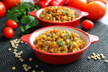 Lentils for garnish